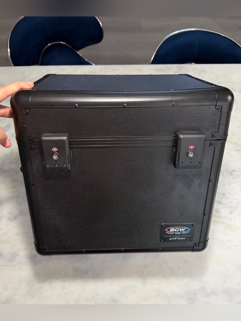 BCW Latching Case For 12" Vinyl Records Holds 50 LPs Black Portable